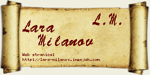 Lara Milanov vizit kartica